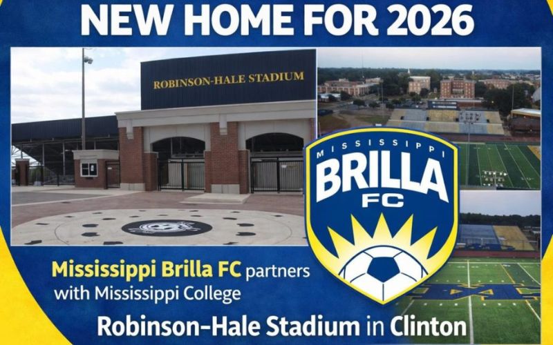 Mississippi Brilla FC moving 2026 home matches to Mississippi College